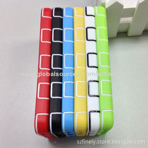 PC + TPU case for iPhone 5C, 2-in-1 design, hit color design, elegant and fashion